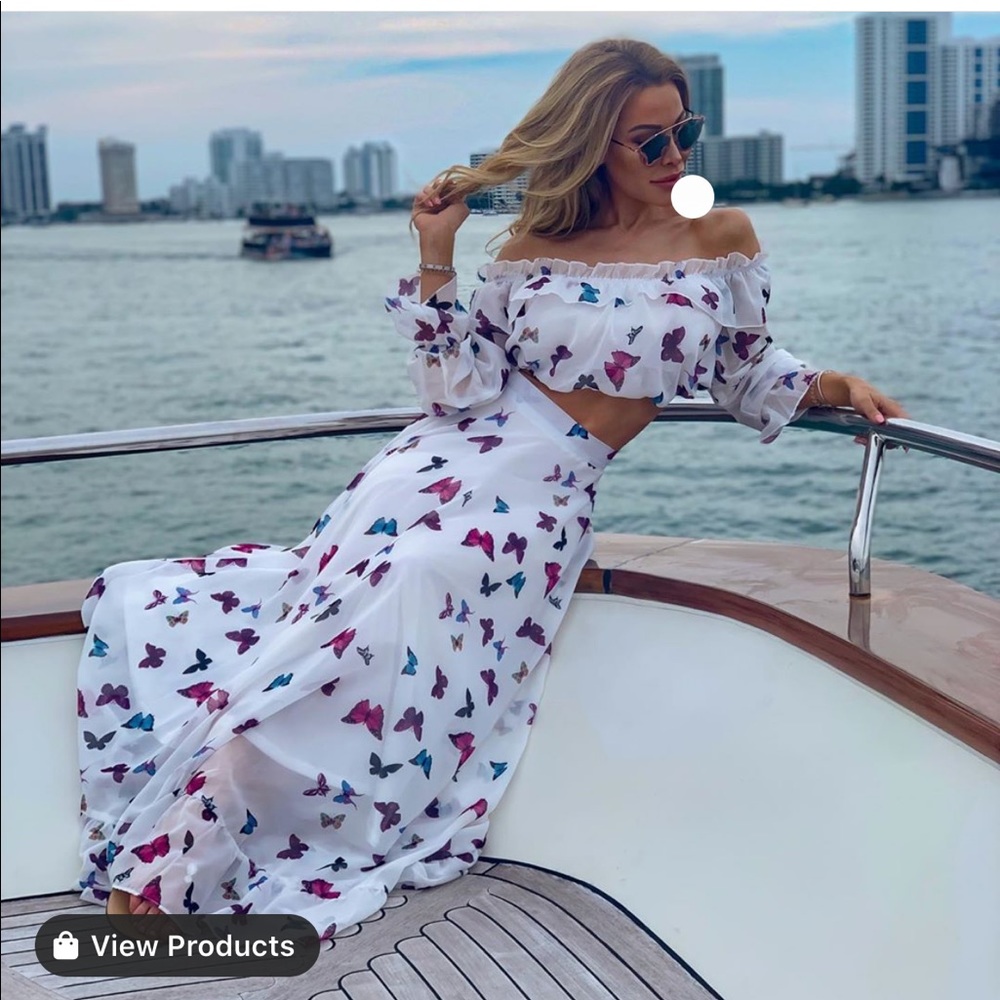 Butterfly skirt set as seen on Lisa Hochstein